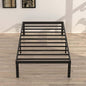 16 Inch Narrow Twin Bed Frame 30x75 No Box Spring Needed, Metal Platform 75x30 Narrow Twin Bed Frames, Eassy Assembly 3,500 lbs Heavy Duty Bedframes, Black