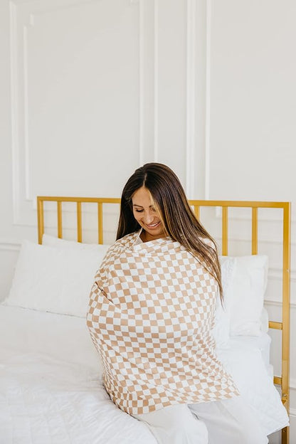 Copper Pearl Multi-Use Cover: Car Seat Covers, Nursing Cover, and Stroller Cover for Sun - Stretchy Fabric, All-Season Use, Stylish Designs, Easy Access for Moms - Rad