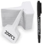 200pcs Plant Labels, Garden Markers Signs, Outdoor Waterproof Stakes, 4 Inch Plastic Tags for Seedlings, Gardening Supplies, Greenhouse Accessories, Nursery