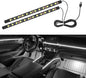 Interior Car Light,Car LED Ambient Lighting Strip Light Neon Interior Atmosphere Lights, 12V USB Port Auto Interior Under Dash Floor Ambient Night Light Decorative Lamp (USB+White)