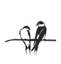METALBIRD - Pair of Swallows - Outdoor Tree Ornaments in Corten Steel - Metal Art Proudly Made in The USA