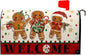 Gingerbread Man Mailbox Covers Merry Christmas Mailbox Wraps Magnetic Standard Size 21x18 inch Welcome Mail Box Cover Outdoor Decor for Garden