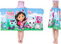 DreamWorks Gabby's Dollhouse Bath/Pool/Beach Soft Cotton Terry Hooded Towel Wrap, 24 in x 50 in, By Franco Kids