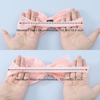 Lace Big Bow Baby Girls Headband Floral Hair Band Toddlers Newborn Infants Christening Baptism Party Hair Accessories for 6-36 Months Elastics Hairband (Style 6)