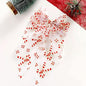 Christmas Bow Hair Clips for Women Girls, Red White Glitter Bow Hairpin, Santa Cane Alligator Clips with Long Tail, Festive Hair Accessories – Xmas Party Wedding Decorations(1 Pack)