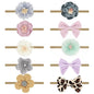 AQOKKA Baby Girl Headbands with Bows Soft Nylon Newborn Toddler Hairbands Handmade Baby Hair Accessories for Infant Girls Kids