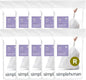 simplehuman Code R 200 Count, Dispenser Pack Custom Fit Liners, Drawstring