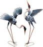 WONDER GARDEN Blue Heron Statue-Garden Statues for Outside - 2 Pack Crane Sculptures Statue, Metal Birds Yard Art for Pond, Patio, Outdoor, Porch Decor