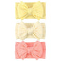 LemonSpace Handmade Baby Bows for baby girls Stretchy Nylon Hair Bands Hair Accessories with Headbands Bows for Newborn Baby Girls Infant Toddlers Kids Bow(Light Yellow)