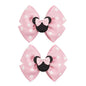 4 Inch Cute Mouse Ears Sequins Bows Hair Clips For Baby Girls, Toddler, Kids and Young Women Birthday Party Wedding Christmas Occasions Set of 2 (A- Pink)