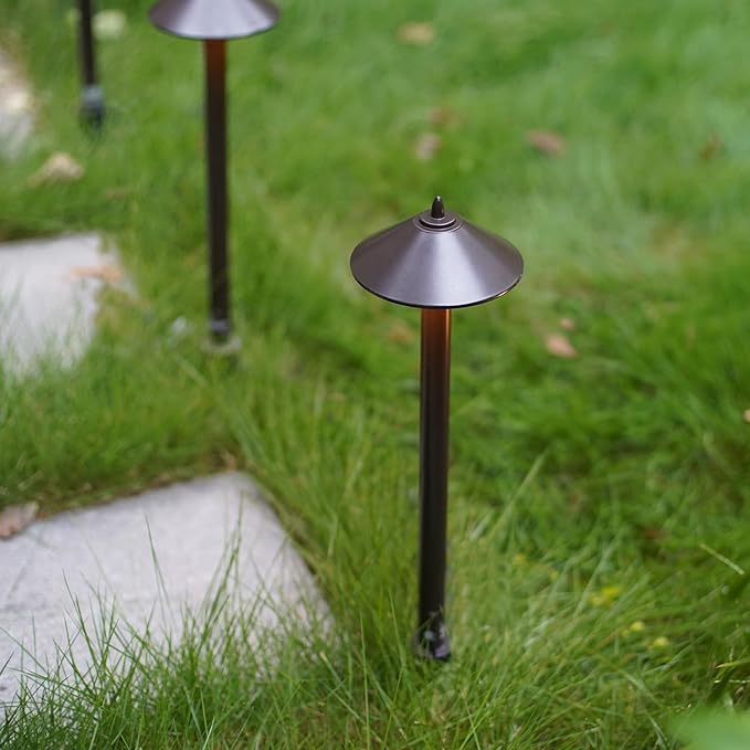 Pathway Lights 2PK Low Voltage Outdoor Landscape Lighting 10W 25 Lumen 2700K 12V AC Path Lights Warm White Light with Bulb Connector Spike Stake for Garden Yard Driveway Lawn