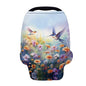 LedBack Floral Hummingbird Stretchy Car Seat Cover for Babies,Nursing Cover Breastfeeding Cover,Soft Breathable Baby Carseat Canopy