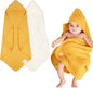 Hands-Free Hooded Towel - 100% Organic Premium Muslin Cotton, 30" x 30", Ultra-Absorbent, Soft, Breathable, Hypoallergenic, Multipurpose, Gifts for Babies & Infants, Pack of 2