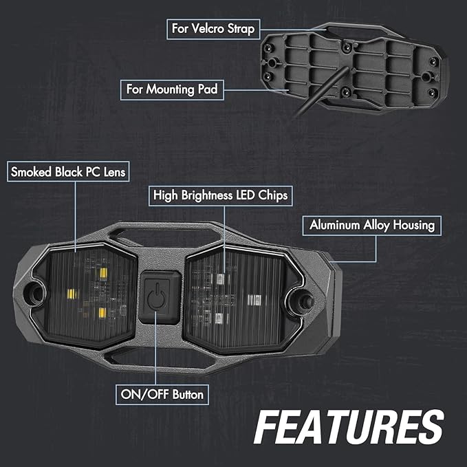 UTV Dome Light - White/Green, ACEC SHOP Universal Roll Bar Mount Dome Light UTV Interior Light Utility Roll Cage Lights LED Dome Light Bar Truck Bed Lights for UTV Polaris ATV RZR SxS Can-Am Kawasaki