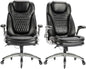Executive Office Chair-Ergonomic Computer Desk Chair, High Back Leather Chair Swivel Home Office Chair with Upgraded Casters-Black, Set of 2