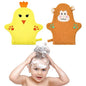 2PCS Baby Bath Mitt Washcloths Gloves Monkey Chicken Toddler Soft Washcloths for Kids Designed in Cute Animal Towel Gentle Scrub for Baby Girl Boy Bath Shower