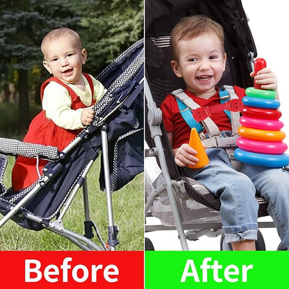 Anti Escape Baby Harness Chest Clips Strap Lock, Prevent Children/Kids Taking Their Arms Out of Child High Chairs/Strollers/Baby Reins, Red(2 Pack)