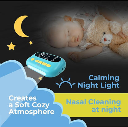 The ‘HappyNose’ Nasal Aspirator with 3X Greater Suction for Baby Toddler Kids & Adults - Rechargeable Snot Booger Mucus Vacuum Device - Nose Sucker Machine