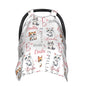 Custom Baby Car Seat Canopy Personalized Car Seat Covers with Name for Baby Boys Girls Customized Cat Nursing Breastfeeding Cover Infant Carseat Canopies Newborn Minky Baby Blanket