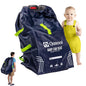 Infant Car Seat Travel Bag for Airplane - Durable Gate Check Bag for Car Seats that fits easily on Convertible Car Seats, Infant Carriers & Booster Seats (Backpack, Blue)