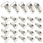 25 PCS Baby Girl Pacifier Metal Clip DIY Suspender Clips for Stroller Toy Straps Bibs Fasteners Supplies Garters Crafting Making Hardware Bulk (5-Styles, Silver)