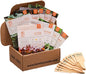Seed Starter Kit – Salad Greens | Non-GMO | Heirloom Seed Packets | Natural Wood Row Markers | Over 100 Square Feet of Salad Greens