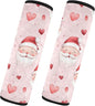 CHIFIGNO Watercolor Santa Claus Red Hearts Seat Belt Covers 2Pcs Car Seatbelt Covers Cute Car Seat Straps Shoulder Pads for Car Bag