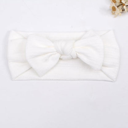 Handmade Baby Headbands Soft Stretchy Nylon Hair Bands with Bows for Newborn Infant Baby Toddler Girls- Pack of 3 (Set-B, 3 Count (Pack of 1))