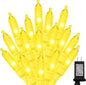 LAMPHOME Yellow Easter Lights, 32.5FT 100 LED Mini String Lights with 16 Light Modes, Yellow Fairy Lights Plug in for Outdoor Xmas Trees Garland Wreath Holiday Easter Decorations