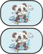 Bulopur Cute Panda Car Window Covers 2 Pack Car Shades Back Windows Baby UV Protection Breathable Window Shade Baby in Car Universal Car Interior Accessories Car Sun Shade