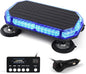 Xprite Blue LED Rooftop Strobe Beacon Police Lights,Advanced Controller,Magnetic Mount Emergency Security Caution Flashing Traffic Light Bar for Volunteer Firefighter First Responders Vehicles Trucks