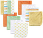 Luvable Friends Unisex Baby Cotton Rich Washcloths, Yellow Stripe, One Size