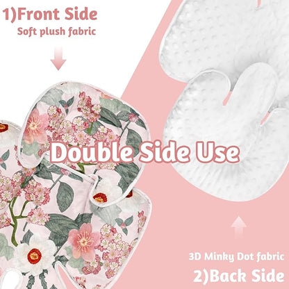 TANOFAR Infant Car Seat Head Support, Soft Baby Carseat Head & Body Support, Flower Baby Car Seat Insert Cushion for Newborn Boys