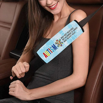 Autism May Not Respond Seat Belt Cover Special Need Autistic Car Seat Belt Covers for Kid Children Autsim Awareness Medical Alert Seat Belt Cover 25
