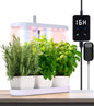 Grow Lights for Indoor Plants, 20W Full Spectrum LED Grow Lamp for Indoor Garden with Intelligent Controller, Height Adjustable, Ideal for Home Desk Plant Lighting (White, ABS Base)