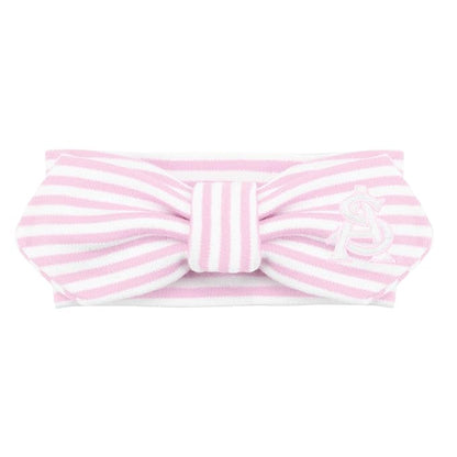 Creative Knitwear Arizona State Sun Devils Infant Girls Pink/White Striped Hair Knot Headband Embroidered Logo - Size Newborn - 4T