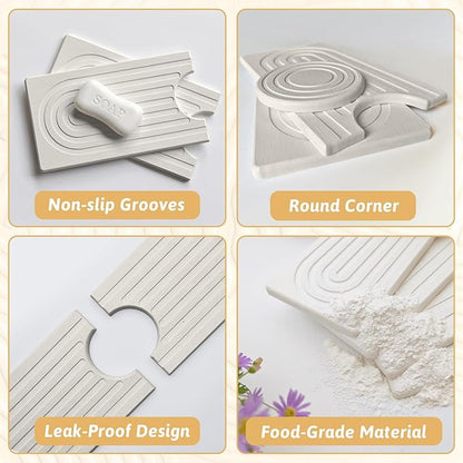 Quick Dry Stone Sink Splash Guard, Instant Drying Stone Tray