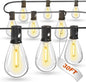 luckystyle 30FT LED Outdoor String Lights with 10+1 Edison Shatterproof Waterproof Bulbs, 2700K Commercial Grade Patio Lights, Heavy Duty Outside Hanging Outdoor Lights for Garden Porch Deck Decor