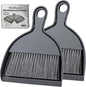 THINKLEARN 2PCS Small Dust Pan and Brush Set, Mini Broom and Dustpan Set