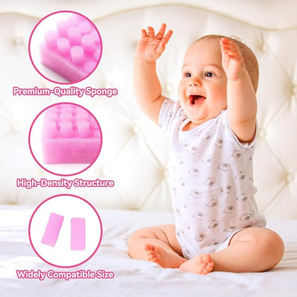 Replacement for NozeBot Electric Baby Nasal Aspirator Filters, 180Pcs Baby Nose Cleaner Hygiene Filters with Nose Cleaning Tweezer for Infants and Toddlers Boys Girls (Purple)