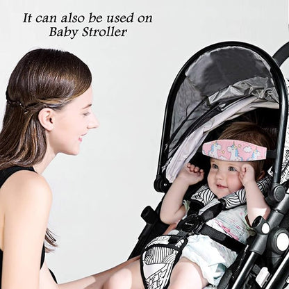 2 Pcs Baby Car Seat Neck Relief and Head Support,Silence Shopping Car Seat Head Band Strap Headrest,Stroller Car Seat Sleeping Head Support for Toddler Child Children Kids Infant (Unicorn)