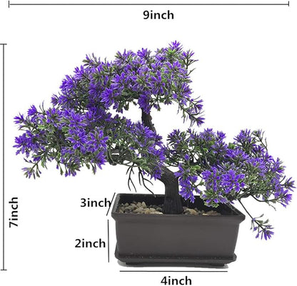 Artificial Bonsai Tree-Fake Plant in Pot Artificial Plants,Faux Bonsai Japanese Pine Bonsai Artificial Plants for Home Decor Indoor,Office/Windowsill/Yard,Desktop Display, Zen Garden Décor