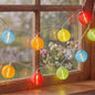 GOOTHY 8.5Ft Multicolor Lantern String Lights Outdoor, Plug in Christmas Decorations String Lights with 10 Mini Colorful Lanterns, Hanging Lanterns Lights for Outdoor Bedroom Bistro Garden Xmas Party