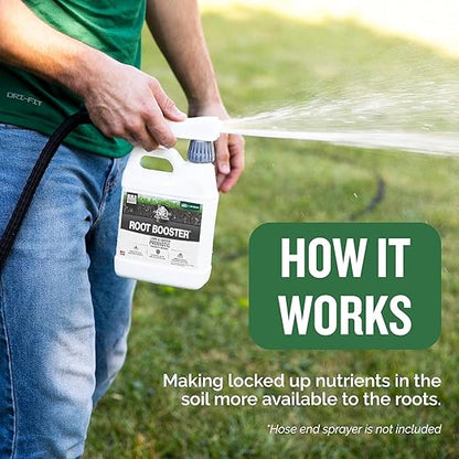 Turf Titan Root Booster (1 Gallon) – Natural Liquid Probiotic for Plants & Lawn Care – Green Booster for Effortless Lawn Maintenance – Supports Growth & Resilience – Covers up to 32,000 Sq Ft