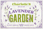 Custom Lavender Garden Sign, Personalized Name for Flower Garden, Christmas Gift and Backyard Décor Sign, 12x18 Inches, Rust Free .063 Aluminum, Fade Resistant, Made in USA by Sigo Signs