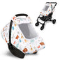Baby Car Seat Cover for Boys, Infant CarSeat Covers with Mesh Man Fai Sky, Multi-Functional Newborn Canopy Breathable for Summer Winter, Windproof & Universal Fit, Animal