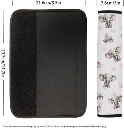 Car Seat Shoulder Strap Pads Seat Belt Pad Pink Seatbelt Covers Elephant Seat Belt Cover Pads Shoulder Pads for Straps Seat Belt Cushion for Kids Car Seat Pads for Straps Seatbelt Pad