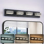 4-Light LED Black Vanity Lights for Bathroom Light Fixtures Adjust 3 Colors Modern Bath Lighing Over Mirror LED Vanity Light 27inch Acrylic Heads