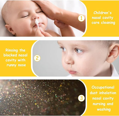 Aolso Baby Nasal Irrigator, 4PCS Nasal Syringe for Baby, Syringe Nasal Irrigator with Tweezers & Cleaning Brush, Baby Nasal Aspirator with Silicone Nasal Suction Tips Portable Baby Nasal Syringe
