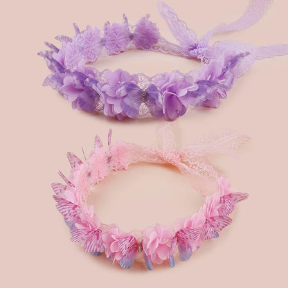 New Model Children Girl Lace Headbands Lace Flower Hairbands 2pcs Hair Accessories Gift for Children (lace-3)
